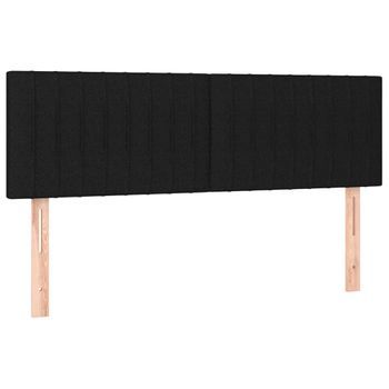 Cabecero Cama Mueble De Dormitorio Con Led De Tela 144 X 5 X 78/88 Cm Negro M02_0001144