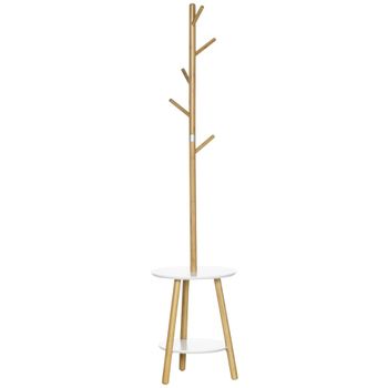 Perchero de pie 39.5x39.5x171 cm madera natural