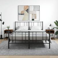 mesitas de noche 2 uds - dormitorio - madera de ingenieria - marron roble 40x41x50cm