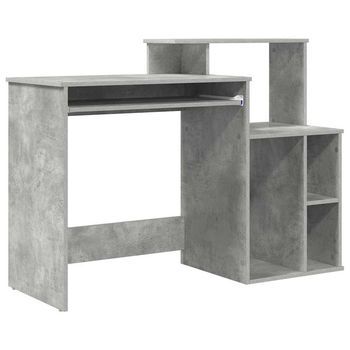 Escritorio Gris Concreto 120,5 X 44 X 88,5 Cm Vidaxl