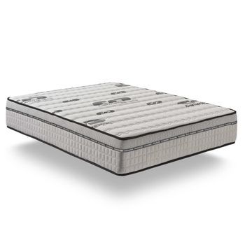 Colchón Visco-carbone 150x190x30 Cm - Viscoelástico - Espuma Hr + Blue Látex - Óptima Ventilación - Reversible - Hipoalergénico - Muy Grueso