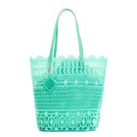 bolso shopping de encaje con charm aquamarine taglia unica
