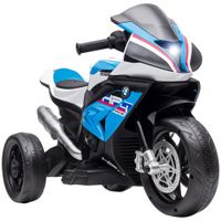 homcom moto electrica bmw hp4 para ninos 18 meses con musica usb velocidad 25 kmh avance retroceso azul regalo ideal   aosom espana
