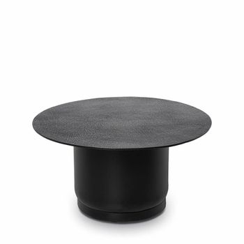Mesa centro redonda 55cm de aluminio en negro