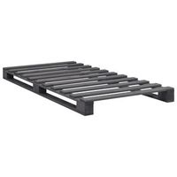cama individual  cama para adultos  estructura de cama de pales madera maciza de pino gris 90x200cm