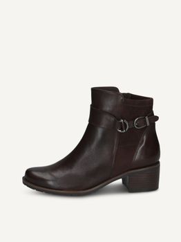 CAPRICE Bootie, brown, made of Leather and synthetic with Block heel, Size 38