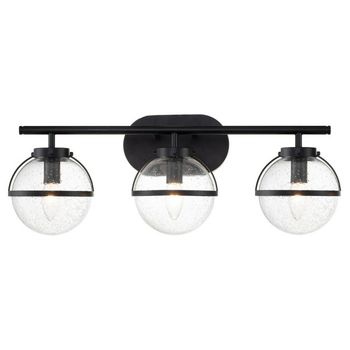 Aplique para baños hollis transparente (3 luces)