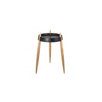 Mesa De Centro Zafferano Liolà H67cm Negro - Fresno Natural