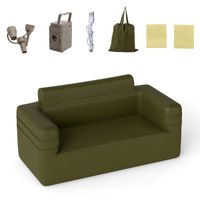 costway sofa inflable para exterior 2 plazas con bomba de aire incorporada y bolsa de transporte sillon portatil multifuncional para camping patio trasero y h