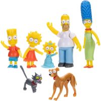 set 7 figuras los simpsons familia simpson 6 cms