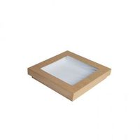envases de carton cuadrados con ventana 25x25cm pack de 25 unidades