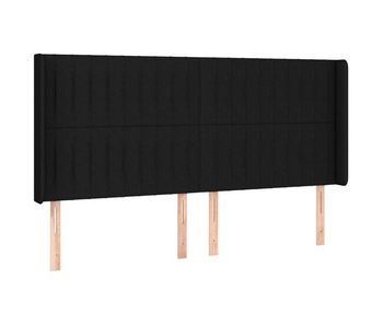 Vidaxl cabecero con orejas de tela negro 183x16x118/128 cm