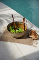 tenedor de ensalada de teca natural l26