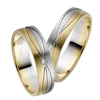Alianzas oro amarillo y blanco 5mm