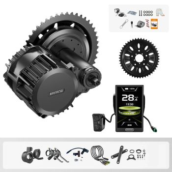 [EU DIRECT] Kit de conversión de bicicleta eléctrica BAFANG BBSHD 52V 1000W con motor central y pantalla C010, plato de