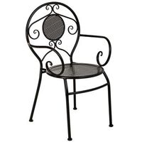 sillon de forja negro 58x42x88h cm