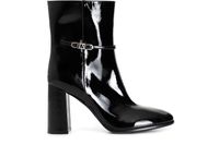 botin charol con correa black 36