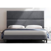 cabecero cama duo largo tapizado tejido antimanchas gris marengo 165x125cm