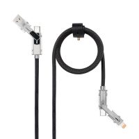 cable usb nanocable 2 m usb ausb c a usb clightning 27w negro gris