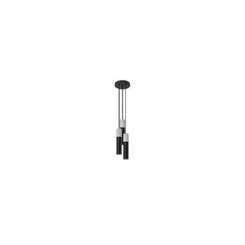 Lámpara colgante nivoto negro, 3 luces