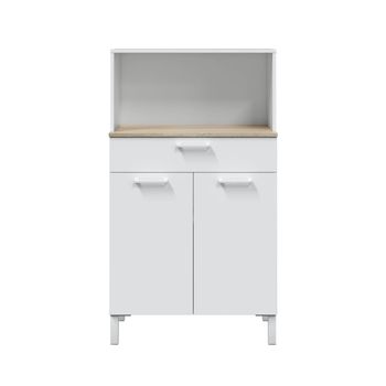 Aparador de cocina 2 puertas y 1 cajón l72 cm - blanco
