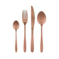 cuberteria queen alpina 16 piezas acero inoxidable cobre