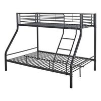 litera metalica leo incl somier - 90140 x 190 cm - negro