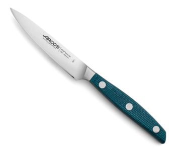 Cuchillo mondador acero inoxidable forjado nitrum 100 mm mango azul