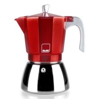 cafetera italiana ibili elba 06 l roja aluminio forjado inoxidable