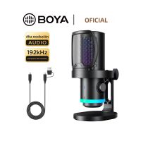 microfono de condensador usb boya castmic g40 192khz24bit capsula de 14mm cancelacion de ruido enc microfono rgb para juegos streaming y podcasting