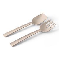 cubiertos de servicio de polipropileno gris mate