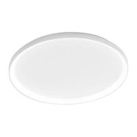 krizia - plafon led regulable 80w - 6100lm luz natural 4000k difusor opal aluminio blanco satinado d70 cm ip20