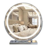 espejo make-up chrome 50cm led