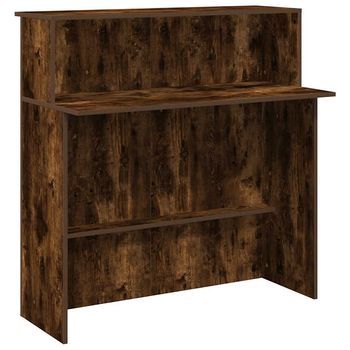 Mostrador De Recepción Roble Ahumado 100x50x103,5 Cm
