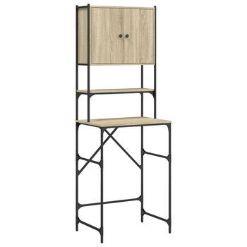 Armario De Lavadora Color Roble Sonoma 68x48,5x194 Cm Vidaxl