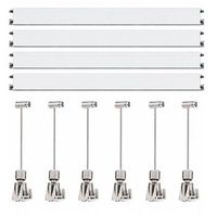 colgar cuadros sin agujeros pack 6 metros eurohang guias aluminio blanco mate 150 cm cable acero ganchos automatico clips tapas tornillos