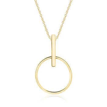 Cadena circular para mujer en oro 9 quilates