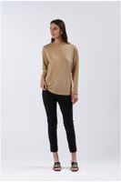 sudadera ancha en tejido de lurex light gold