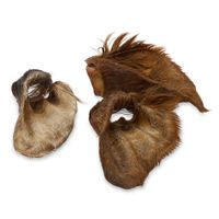 wolf of wilderness dried ears dog chews saver pack - dried cow ears with fur 480g approx 12 pcs