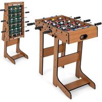 futbolin de mesa plegable juego de futbolin con asas duraderas 2 pelotas de futbol costway 69 x 36 x 71 cm