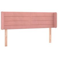 cabecero cama mueble de dormitorio con led de terciopelo 147 x 16 x 7888 cm rosa m020001895