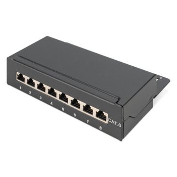 Panel de parcheo Digitus CAT 6 de sobremesa Clase E apantallado 8 puertos