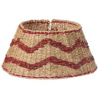 base de arbol de navidad de algas marinas r 51 cm hecho a mano redondo accesorios natural con rojo hiver