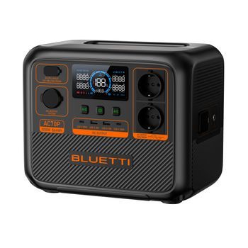 Estación De Energía Portátil Bluetti Ac70p, 864 Wh, 1000 W