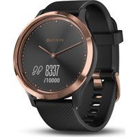 garmin vivomove hr sport smartwatch - rose gold  black gold