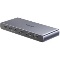 conmutador kvm unitek 4 en 1 usb-c hdmi 4k para 4 pc