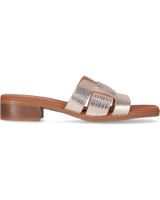 de chika10 sandalias pala chika10 st fiore 5600 oro platino con tira ancha trenzada platino-lg gold