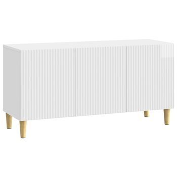 Mueble De Tv 99 X 34,5 X 50 Cm Brillante Madera De Ingeniería Vidaxl