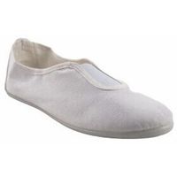 bienve pantuflas lona 100 blanco para mujer