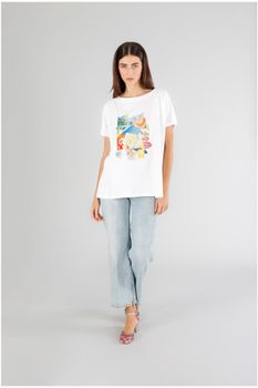camiseta oversize postal white s